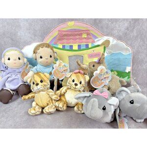Precious Moments Tender Tails Noah's Arc Set with Noah Wife Boat Pairs NWT VTG